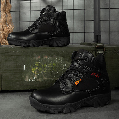 Herren Tactical Stiefel Outdoor Militärstil Schwarz