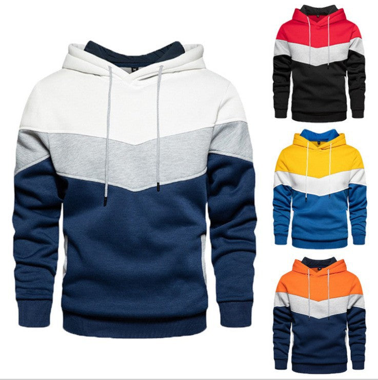 Herren Hoodie Sportlich Geometrisches Design Grau - BerlinGlamour