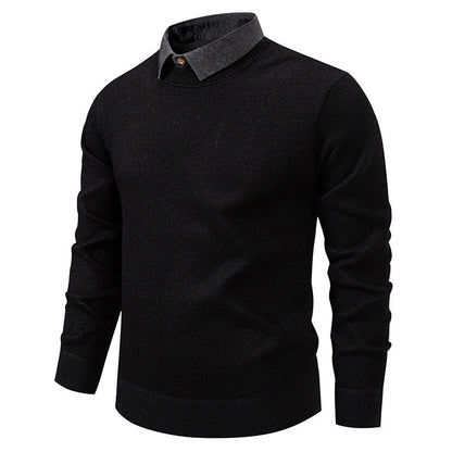 Herren Pullover Modern Feinstrick Kragen Design
