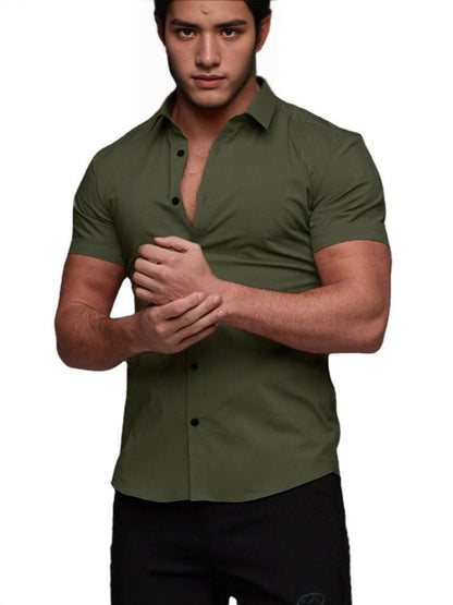 Herren Hemd Kurzarm Slim Fit Modern