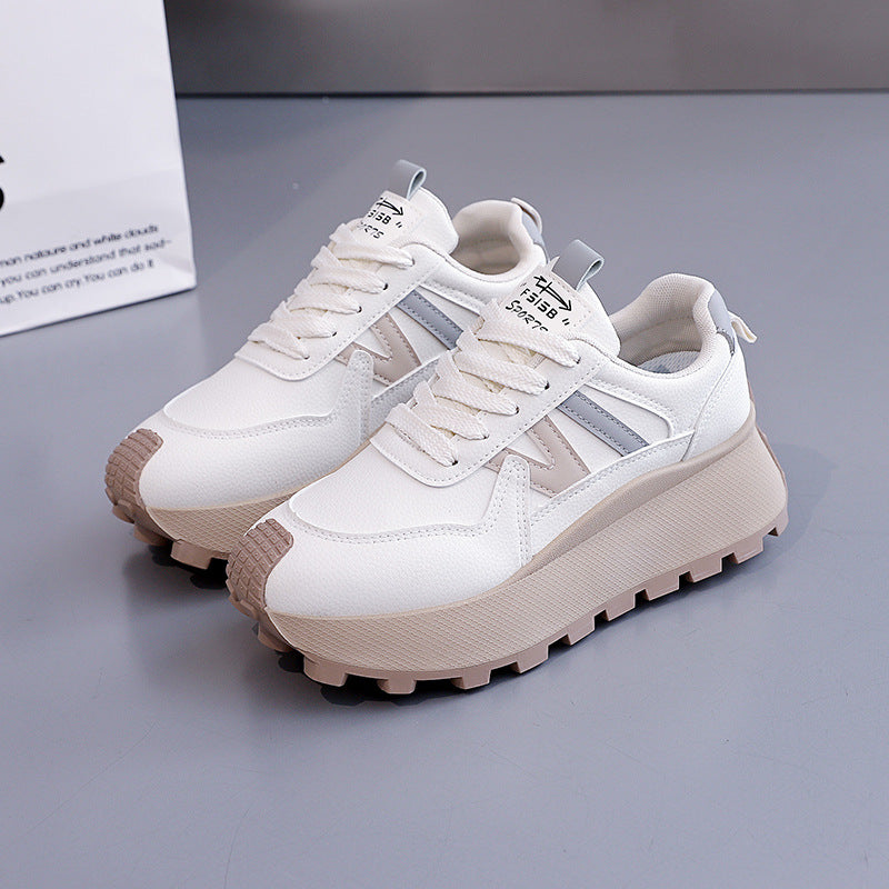 Damen Sneaker Plateau Schuhe Hoch Modern