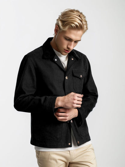Herren Jacke Baumwolle Vielseitig Mit Taschen