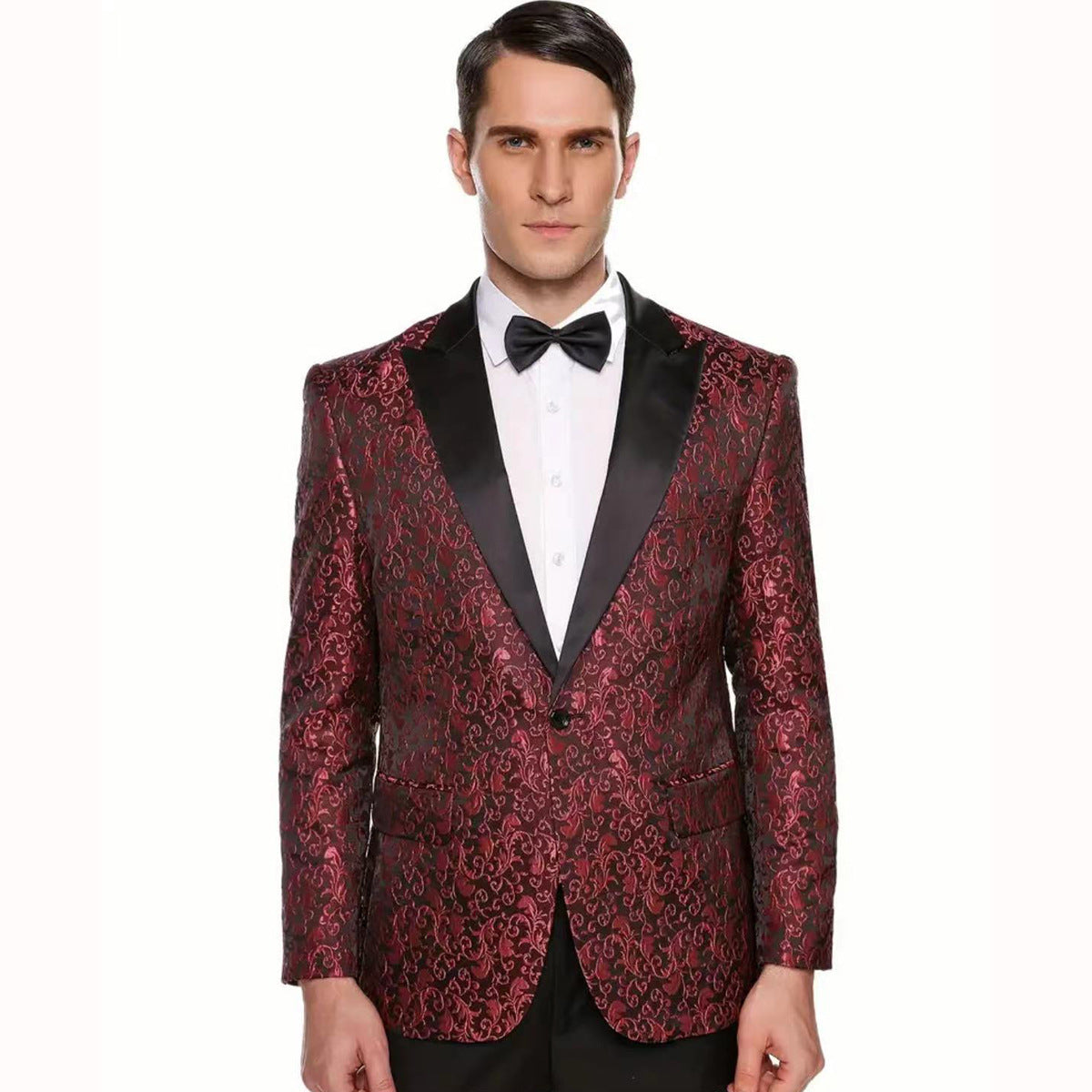 Herren Blazer Pailletten Jacke Glamour Floral Design - BerlinGlamour