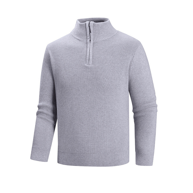 Herren Strickpullover Modern mit Reißverschluss und Muster