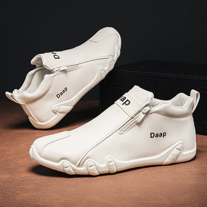 Damen Sneaker Sportlich Mit Zippverschluss Rutschfeste Sohle
