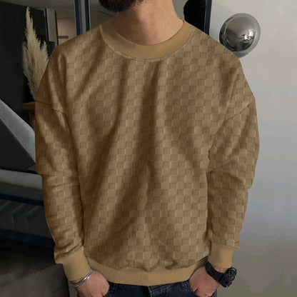 Herren Sweatshirt mit Struktur Design Trendy