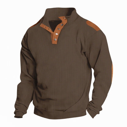 Herren Pullover Strukturiert Knopfleiste Modern Berlin