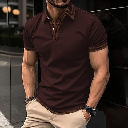 Herren Poloshirt Modern mit Stickdetails Trendy