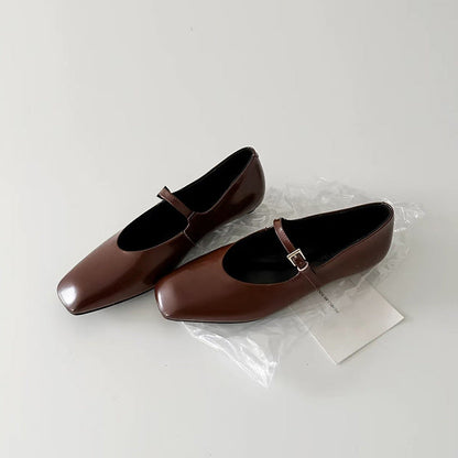 Damen Ballerinas Elegante Mary Jane Schuhe Komfortabel