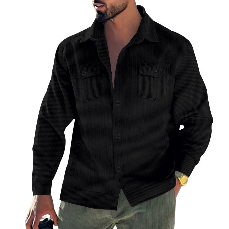 Herren Lederjacke Vintage Stil mit Taschen