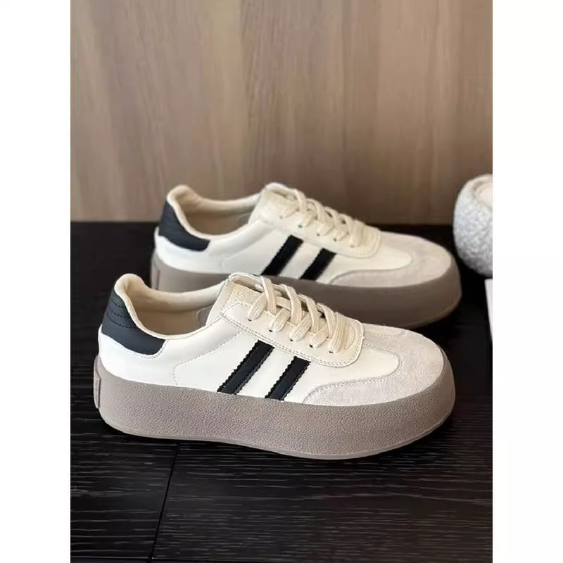 Damen Sneaker Hochmodell mit dicker Sohle und modischem Design