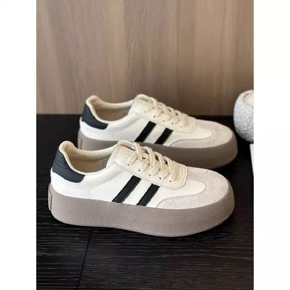 Damen Sneaker Hochmodell mit dicker Sohle und modischem Design