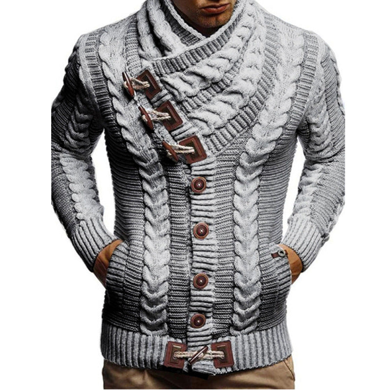 Herren Strickjacke Grobstrick Modern mit Knöpfen