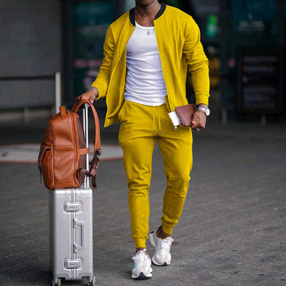 Herren Freizeit-Set Sportlich mit Kapuze Weich Fleece