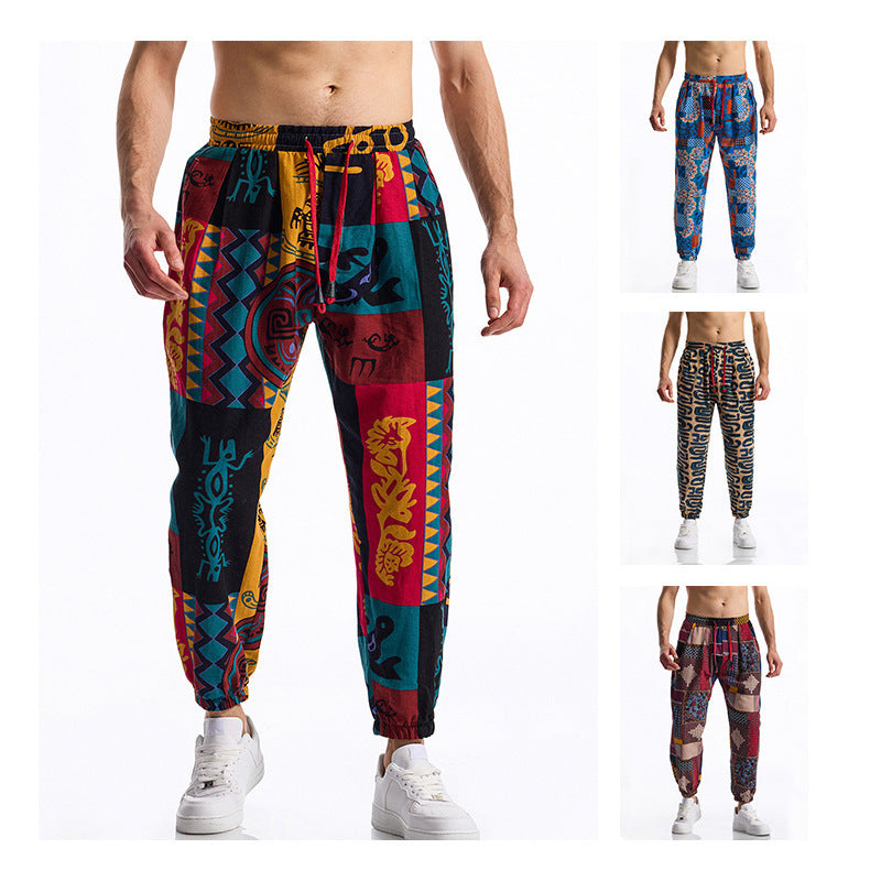 Herren Freizeithose Bunt Elastisch Komfort Hose