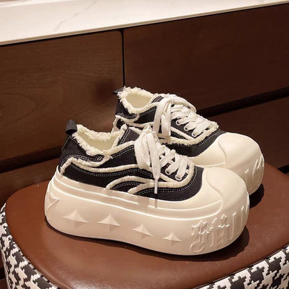 Damen Sneaker Plüschig Chunky Dicke Sohle Winter - BerlinGlamour
