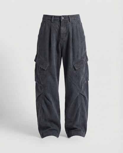 Damen Cargohose Weite Bein Utility Stil
