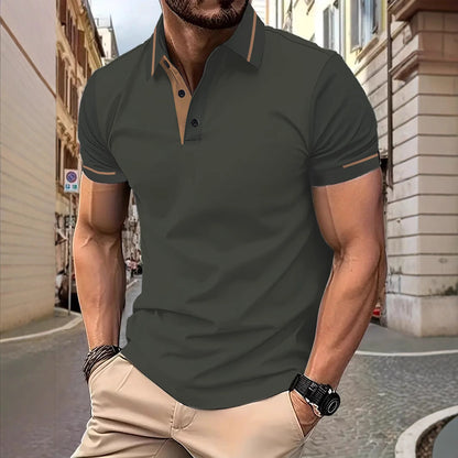 Herren Poloshirt Kurzarm Modern Kontrastdetails - BerlinGlamour