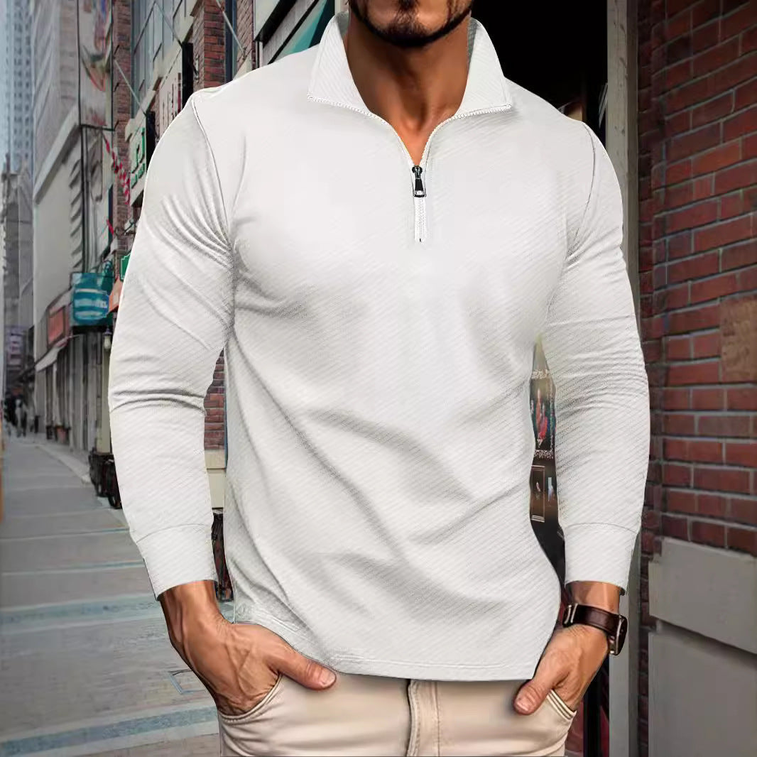 Herren Sportpullover Kurz Reißverschluss Funktionsshirt