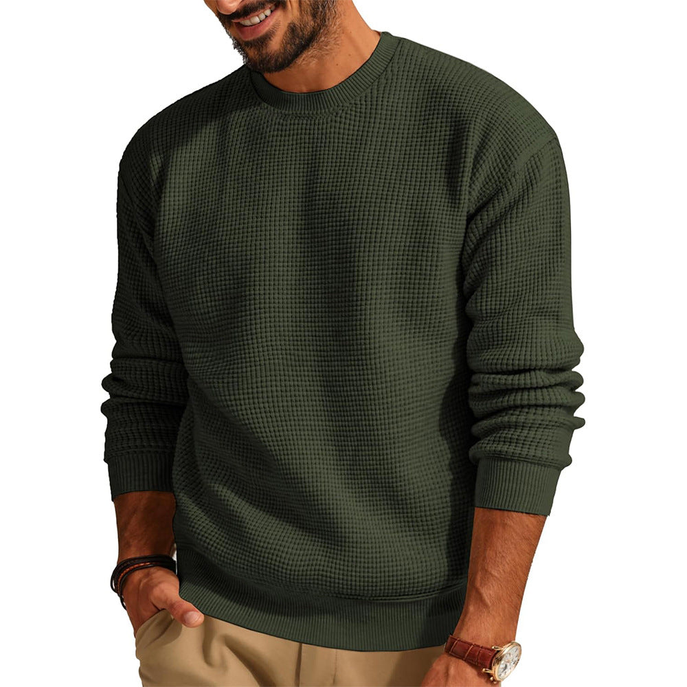 Herren Sweatshirt Rundhals Modern Strukturiert