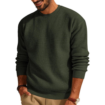 Herren Sweatshirt Rundhals Modern Strukturiert