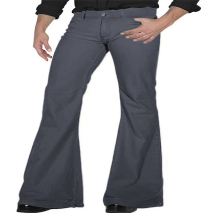 Herren Schlaghose Modern Slim Fit Schwarz