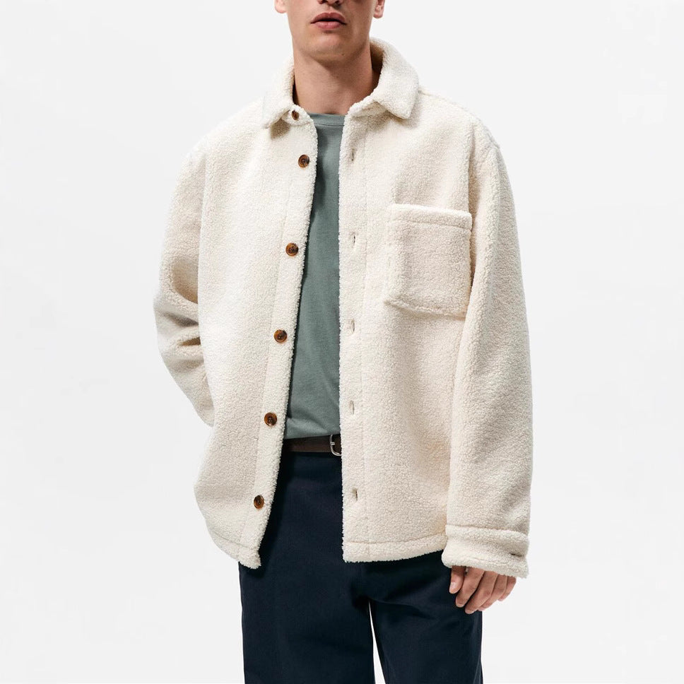 Herren Fleecejacke Mit Brusttasche Warm Gemütlich