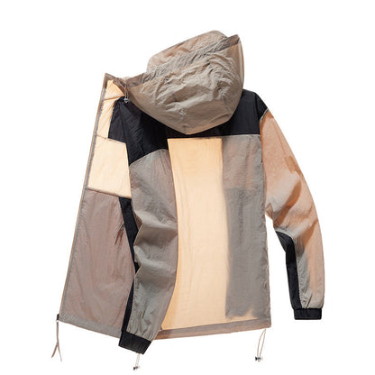 Herren Funktionsjacke Winddicht Verstellbares Kapuzenjacket Outdoor
