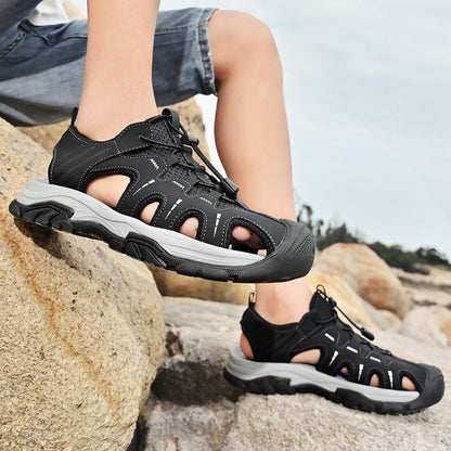 Damen Sandalen Atmungsaktiv mit Schnürsystem Komfort Modell