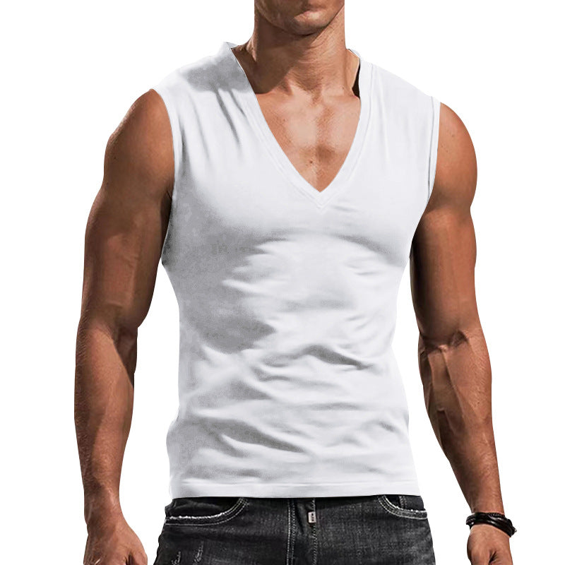 Herren T-Shirt V-Ausschnitt Ärmellos atmungsaktiv Berlin