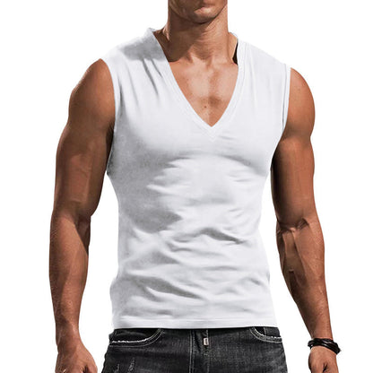 Herren T-Shirt V-Ausschnitt Ärmellos atmungsaktiv Berlin