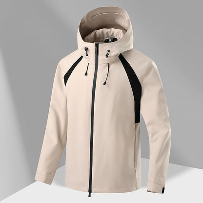 Herren Outdoorjacke Wandern Waterproof mit abnehmbarer Kapuze - BerlinGlamour