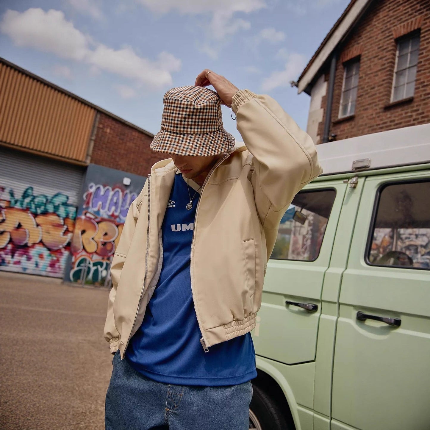 Herren Oversized Kapuzenjacke Lässig Strukturiert