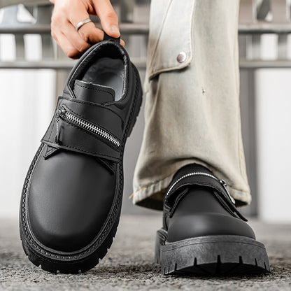 Damen Stiefeletten Reißverschluss Modisch Schwarz