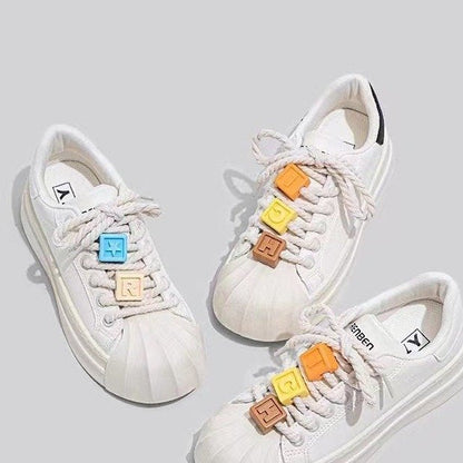 Damen Sneaker Bequem Plateau Sohle Bunt