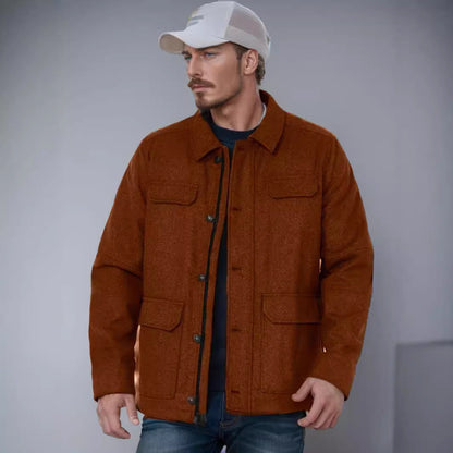 Herren Wolljacke Lässig mit Brusttasche Winter - BerlinGlamour