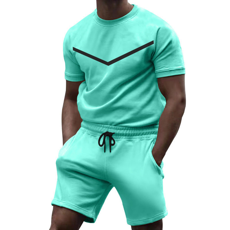 Herren Sportanzug Set Shorts Oberteil Laufbekleidung