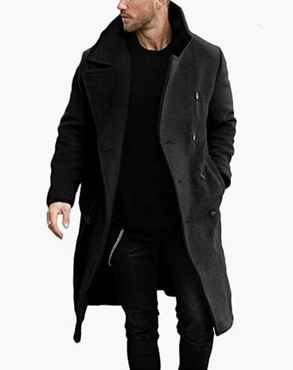 Herren Wollmantel Doppelknebel Modern Berlin Style