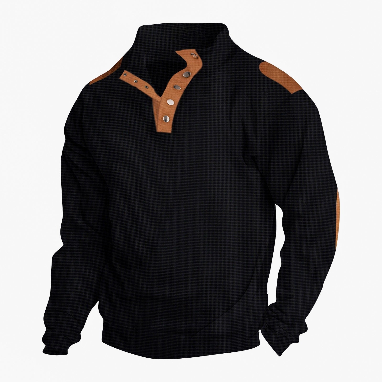 Herren Sweatpullover Komfortabel Praktisch Mit Knöpfen - BerlinGlamour