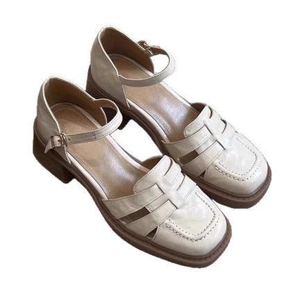 Damen Schuhe Blockabsatz Elegante Riemchenschuhe