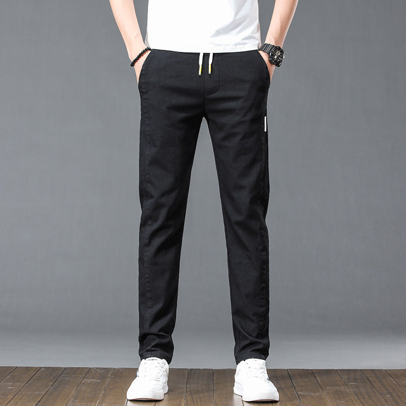 Herrenhose Bequem Baumwolle mit verstellbarem Bund und Taschen