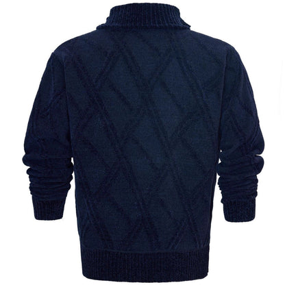 Herren Fleecejacke Hochkragen Strukturiert Warm