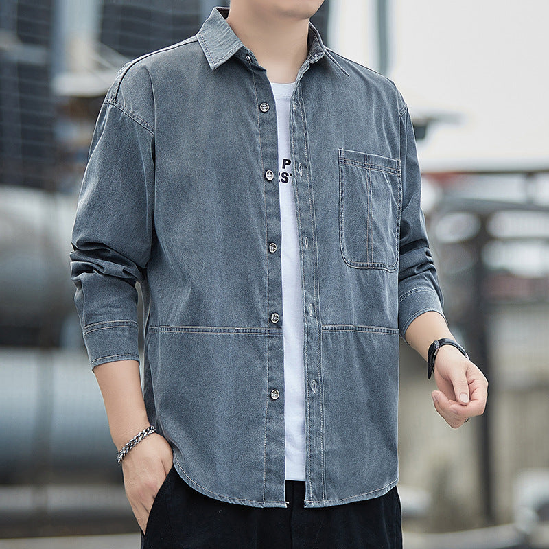 Herren Denim Overshirt Modern Schnitt - BerlinGlamour
