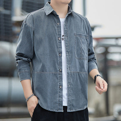 Herren Denim Overshirt Modern Schnitt - BerlinGlamour