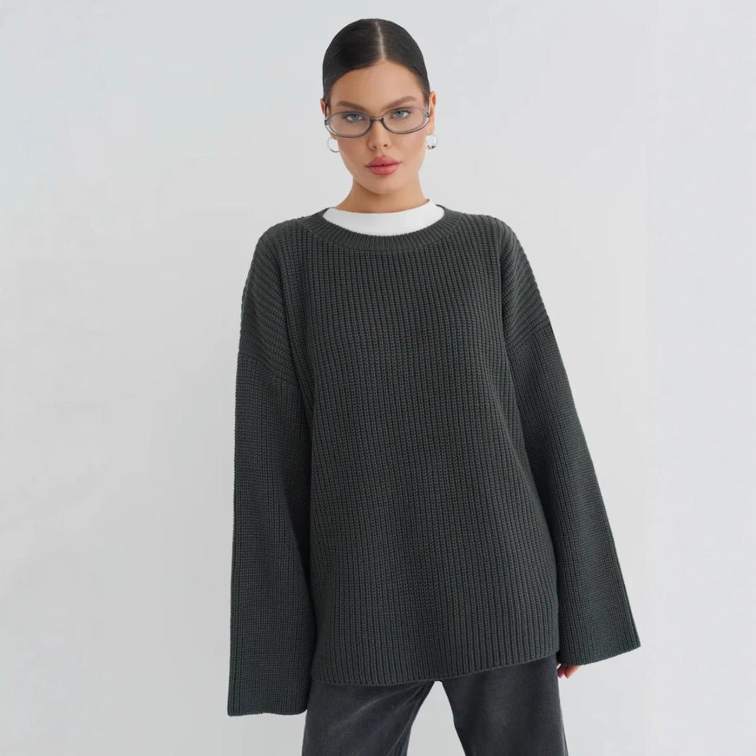 Damen Strickpullover Oversized Modern Großzügig