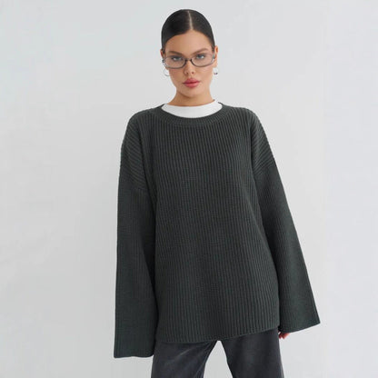 Damen Strickpullover Oversized Modern Großzügig