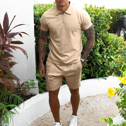 Herren Poloshirt und Shorts Set Sommer Modell