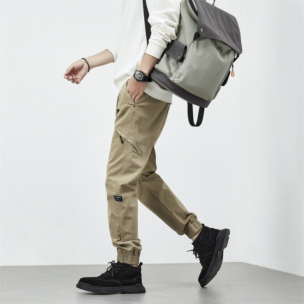 Herren Utility-Hosen Elastisch Mit Reißverschlusstaschen Modern