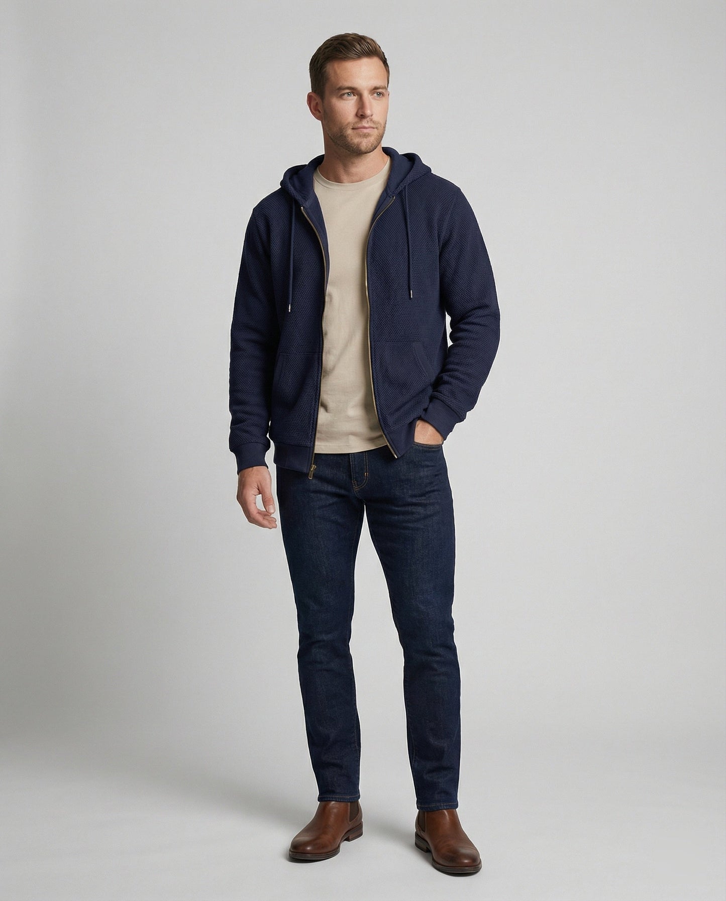 Herren Kapuzenjacke Sportlich Atmungsaktiv Mit Mesh