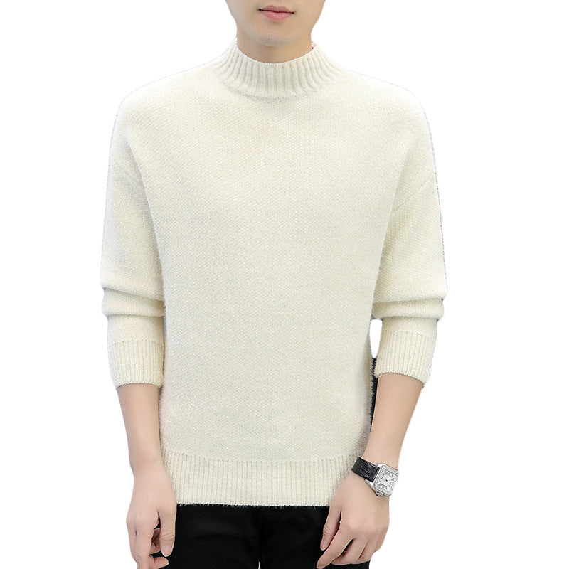 Herren Rollkragenpullover Weich Warm Strick Pullover